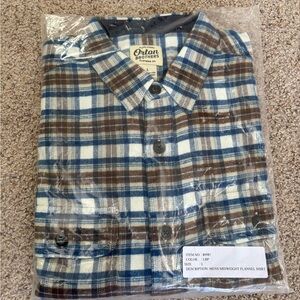 Orton Brothers Men's Hickory Striped Flannel Shirt Large New